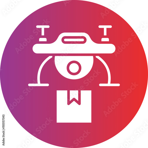 Drone Delivery Vector Icon Style photo