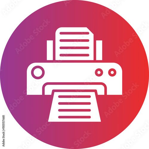 Printing Service Vector Icon Style