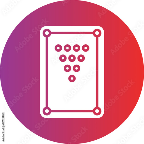Pool Table Vector Icon Style