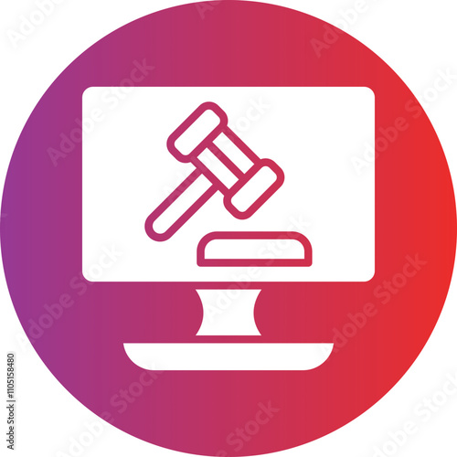 Auction Vector Icon Style