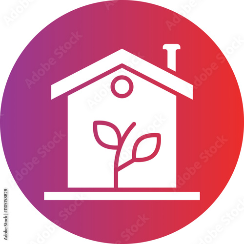 Greenhouse Vector Icon Style