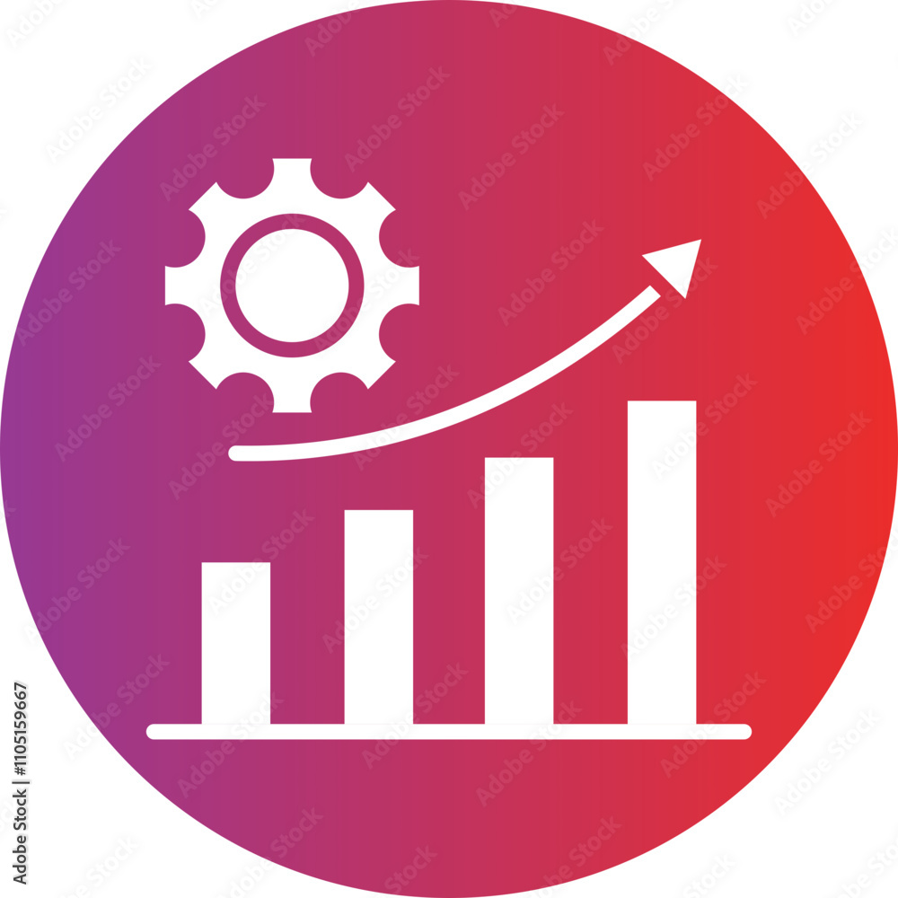Statistics Report Vector Icon Style