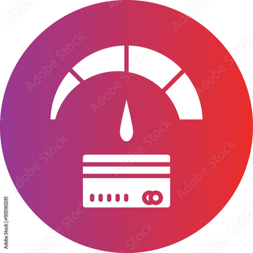 Credit Score Vector Icon Style