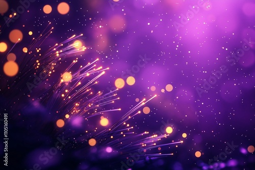 Defocused Optical fibers of fiber optic cable. Internet technology. See my portfolio for more