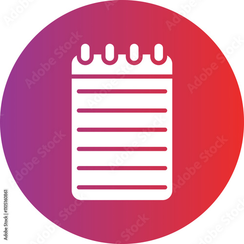 Notepad Vector Icon Style