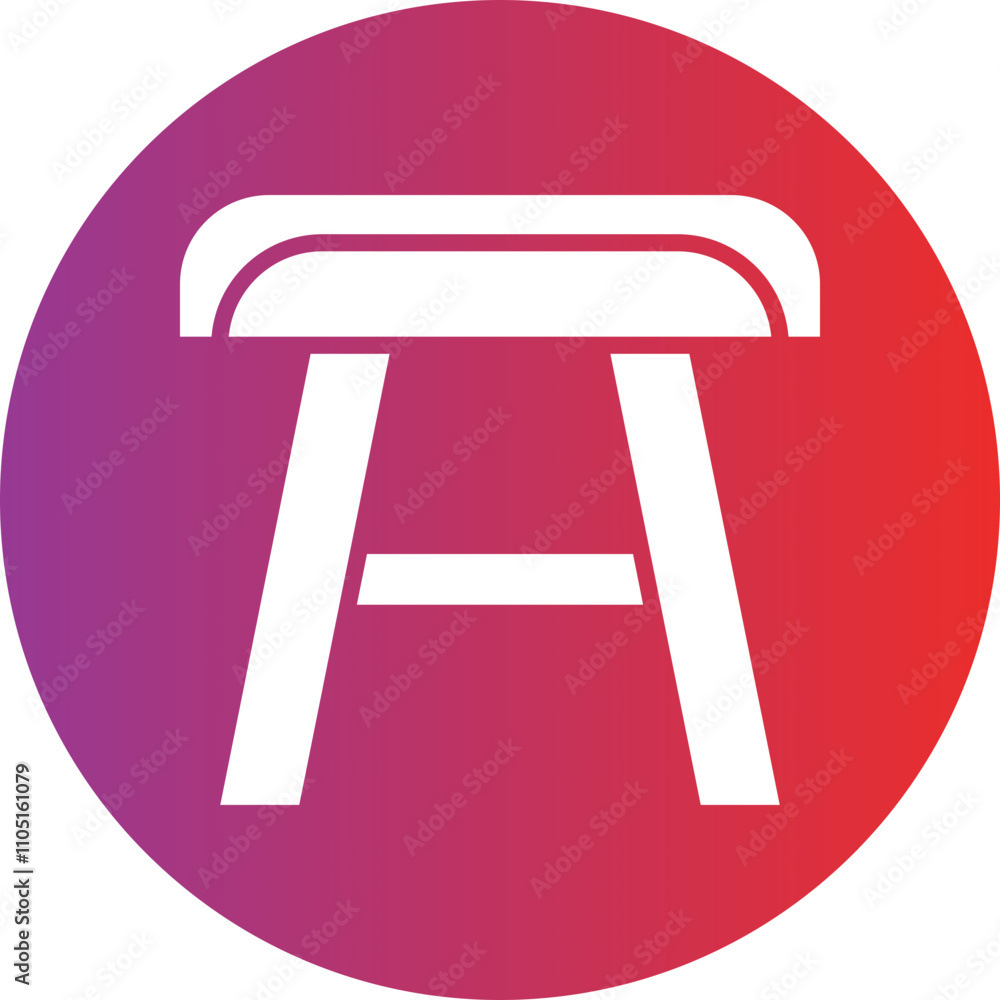 Stool Vector Icon Style
