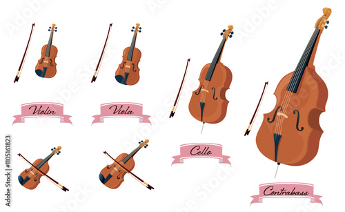弦楽器～stringed instruments～（バイオリン・ビオラ・チェロ・コントラバス）