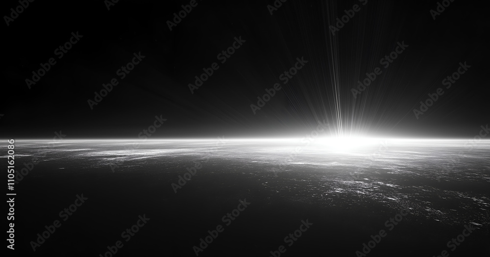 Obraz premium sun rising over the horizon