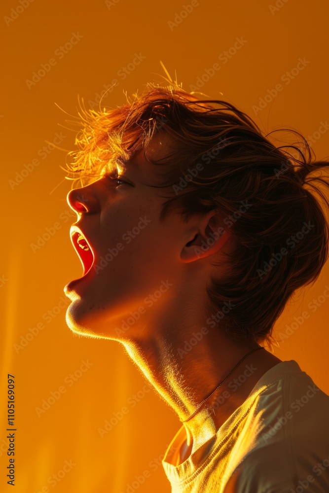 Emotional teen in a moment of aggression Emotional teen in a moment of aggression