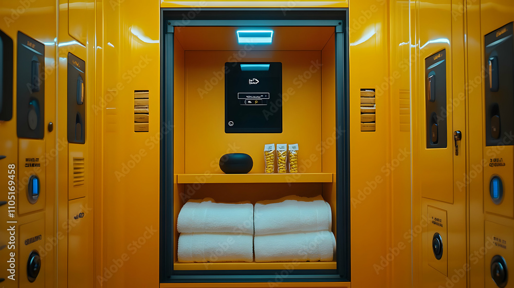 Smart Locker Room 3D Illustration Smart Locker Room 3D Illustration