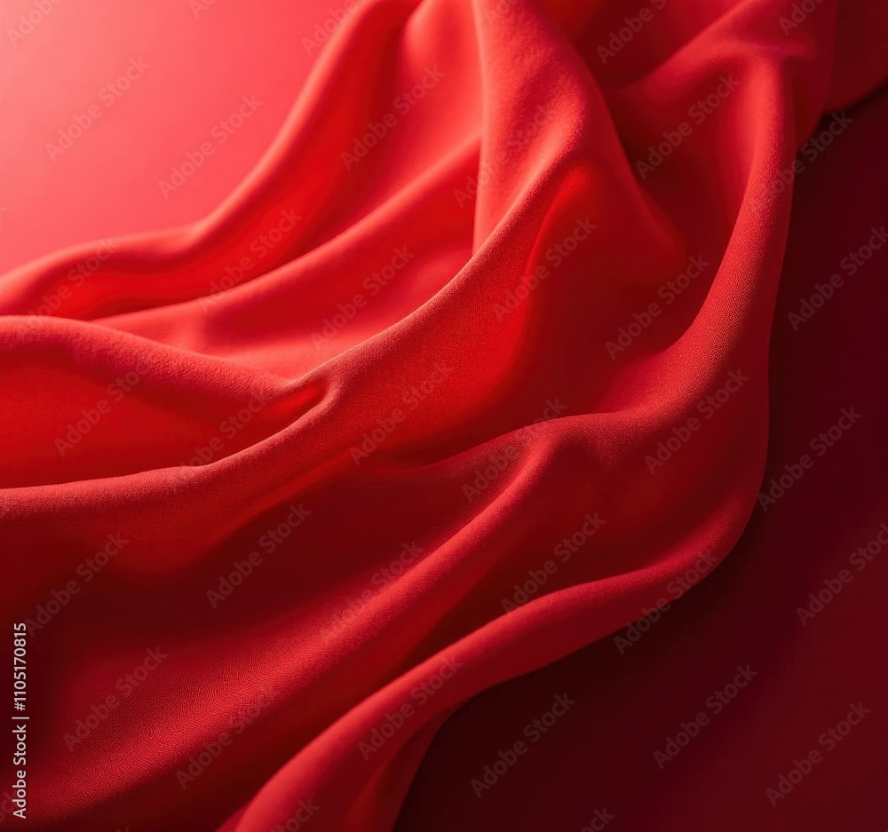 Red Fabric Draped Background. Red Fabric Draped Background.