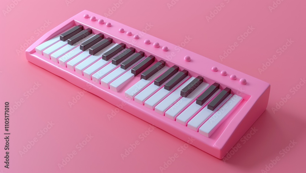 Pink Keyboard on a Pink Background Pink Keyboard on a Pink Background