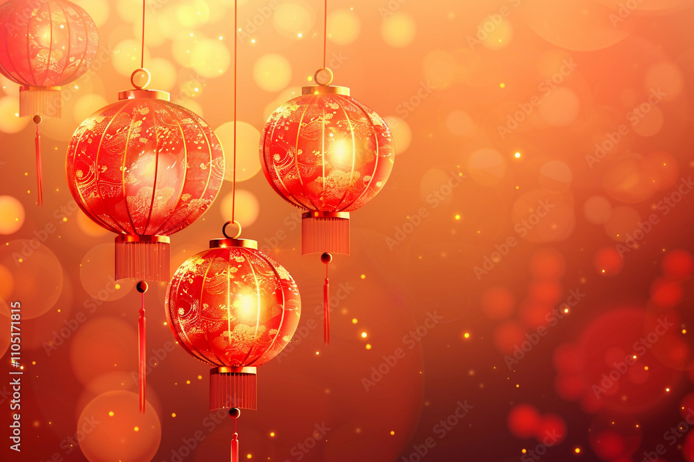 Beautiful holiday composition for celebrate chinese festival of lanterns Beautiful holiday composition for celebrate chinese festival of lanterns