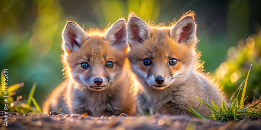 Adorable Close-Up of Little Wild Fox Cubs in Their Natural Habitat – Captivating Wildlife Photography Showcasing Playful Young Foxes with Beautiful Fur and Expressive Eyes Adorable Close-Up of Little Wild Fox Cubs in Their Natural Habitat – Captivating Wildlife Photography Showcasing Playful Young Foxes with Beautiful Fur and Expressive Eyes