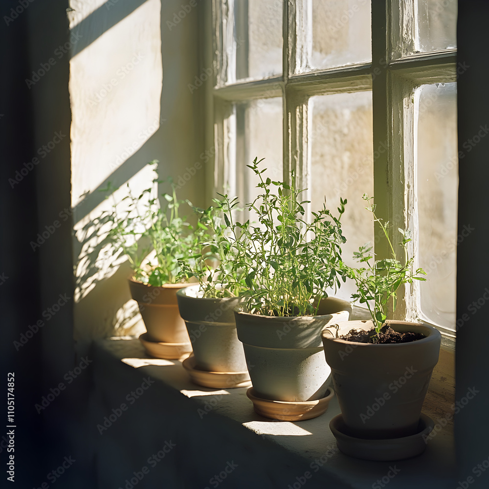 Cultivating fresh herbs window sill plant care indoor natural light home gardening Cultivating fresh herbs window sill plant care indoor natural light home gardening