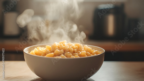 Wallpaper Mural Bowl of macaroni and cheese with steam rising Torontodigital.ca