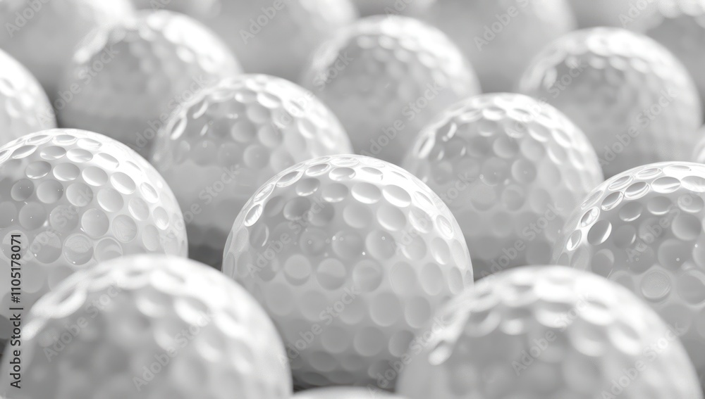 Close-Up of Golf Balls in a White Background Close-Up of Golf Balls in a White Background