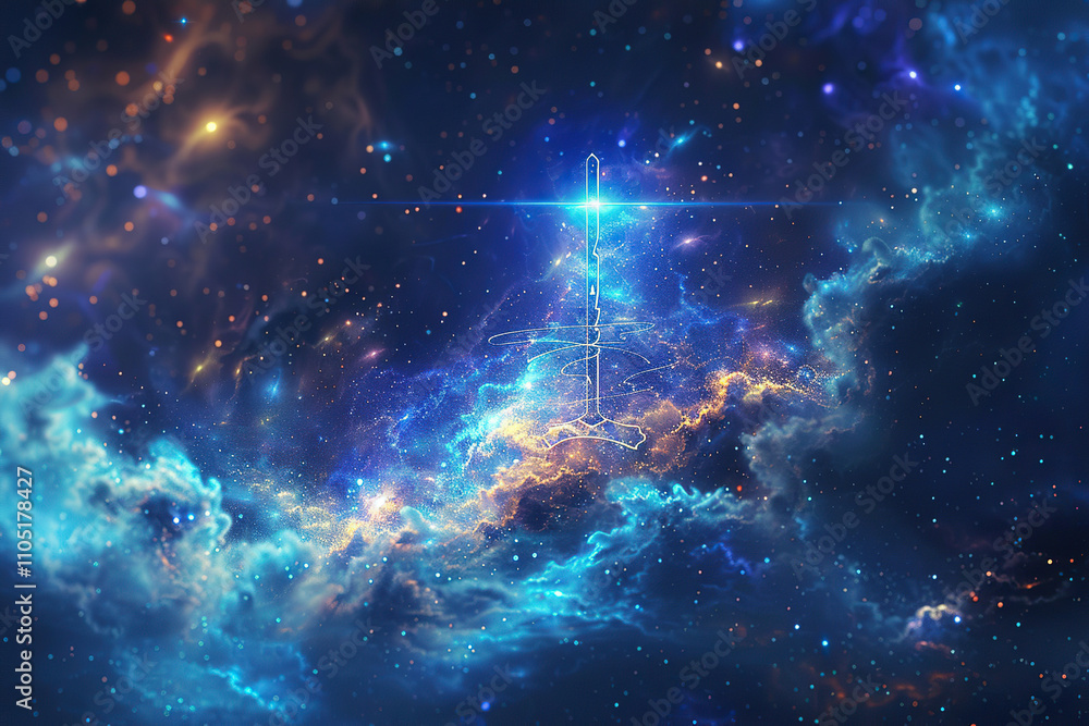 Astrological composition with concept of Libra zodiac sign symbol Astrological composition with concept of Libra zodiac sign symbol
