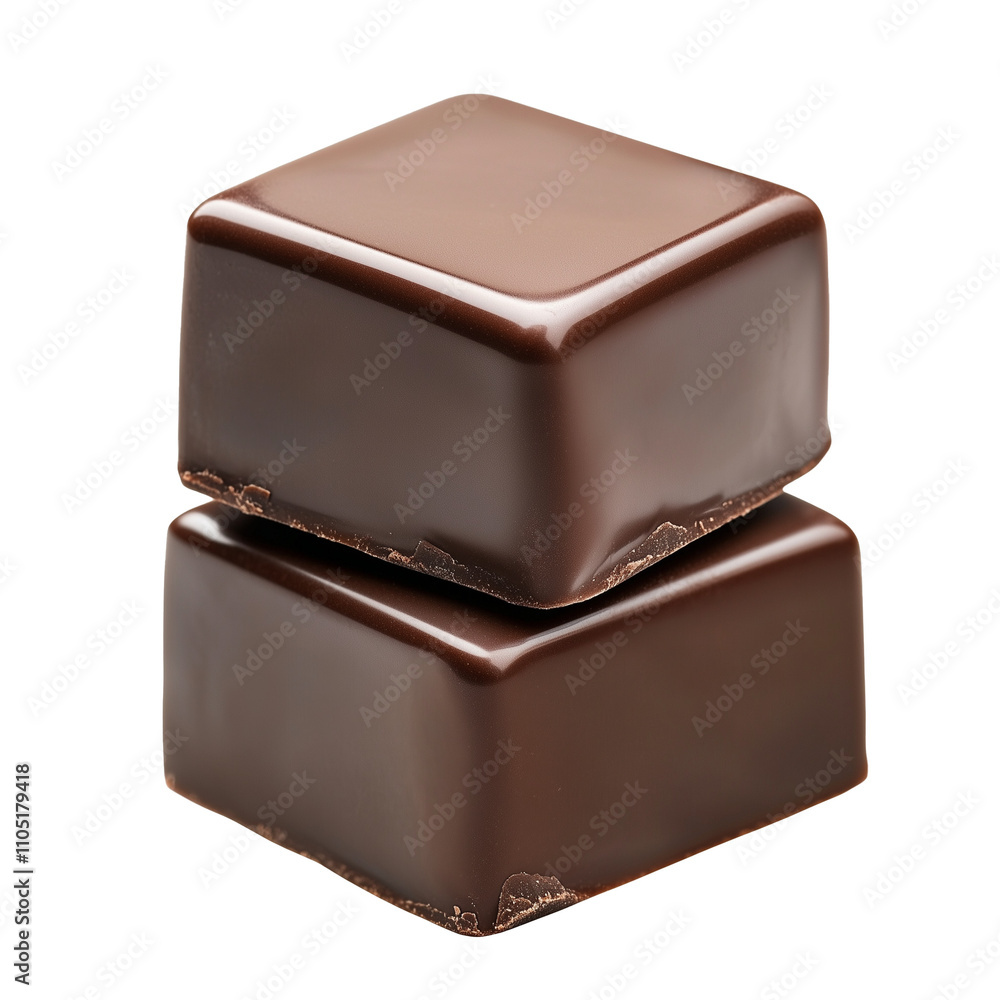 Square chocolate candies, isolated, transparent background, png Square chocolate candies, isolated, transparent background, png
