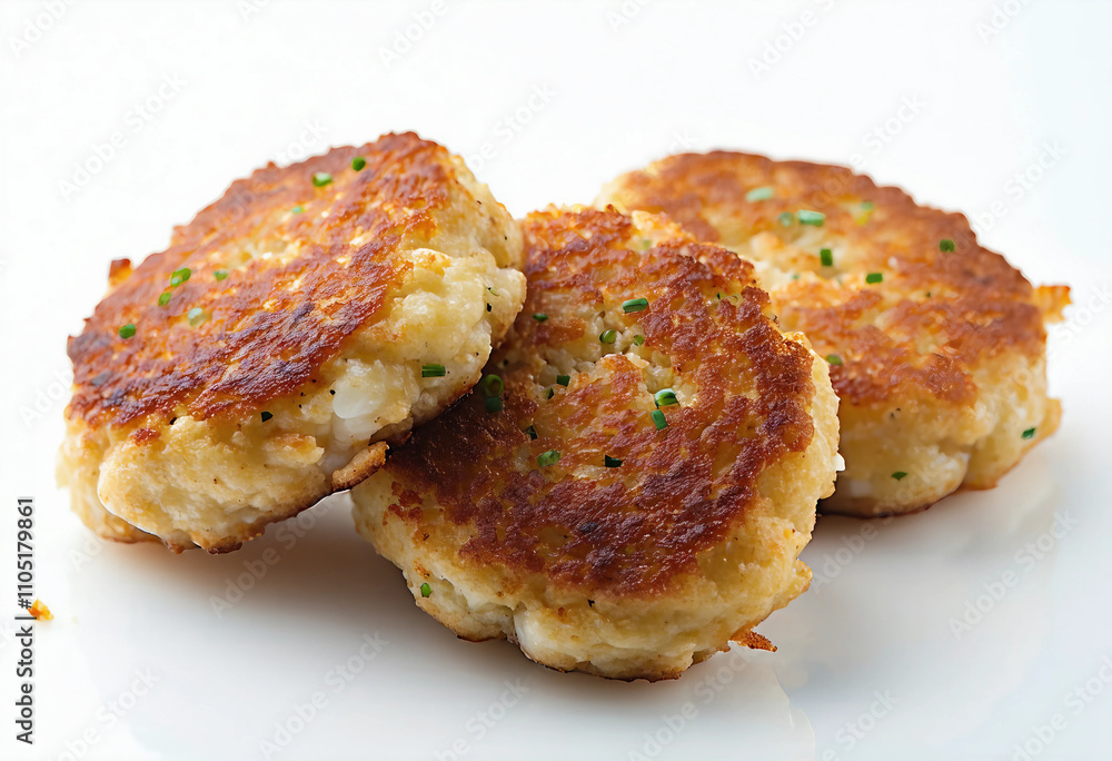 Crab Cakes isolated on white background Crab Cakes isolated on white background