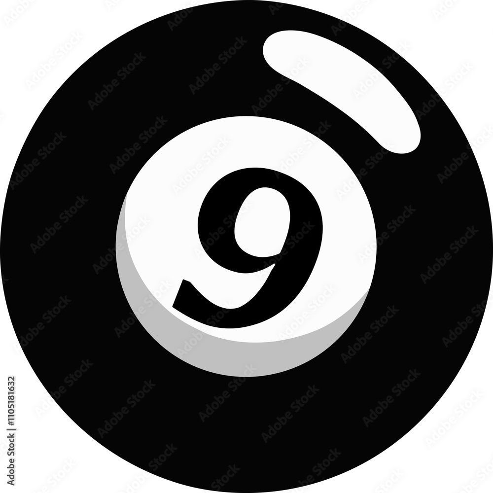 Illustration of a sphere with a number Illustration of a sphere with a number
