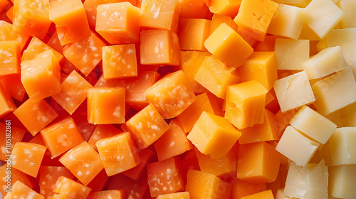 Wallpaper Mural Orange and White Cheese Cubes Food Photography Torontodigital.ca