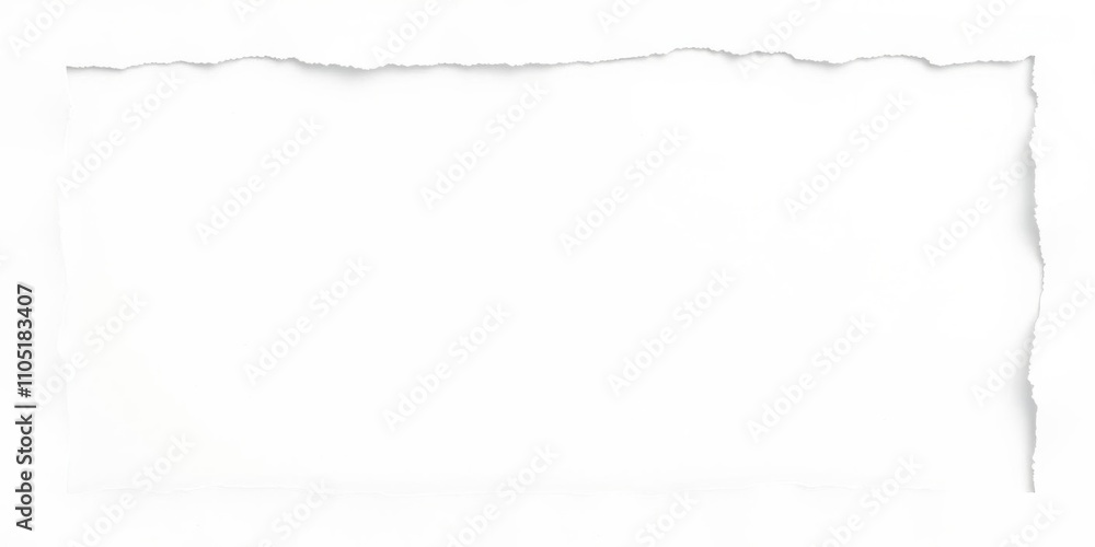 Fototapeta premium A realistic looking hole in the middle of a paper frame, perfect for overlaying images or text, cutout, card