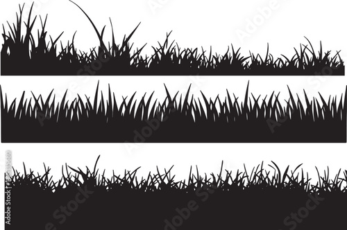 silhouette, Grassy Field Silhouette, vector