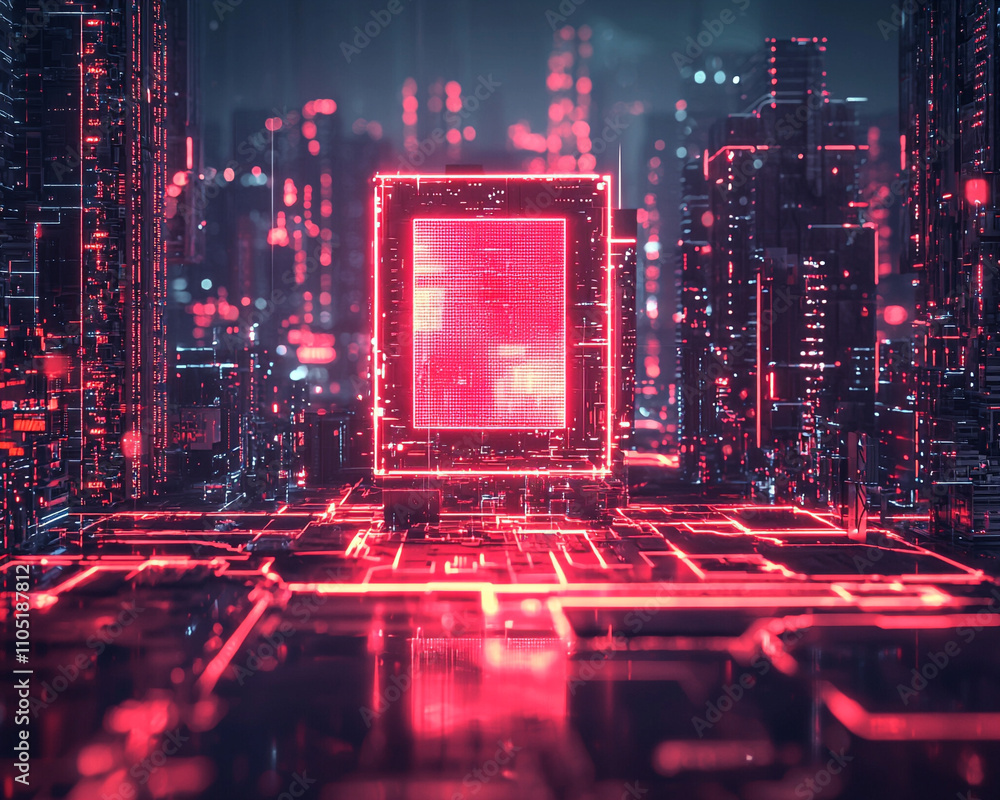 Ai-generated digital cityscape futuristic environment abstract art high-tech vibes immersive view conceptual innovation Ai-generated digital cityscape futuristic environment abstract art high-tech vibes immersive view conceptual innovation