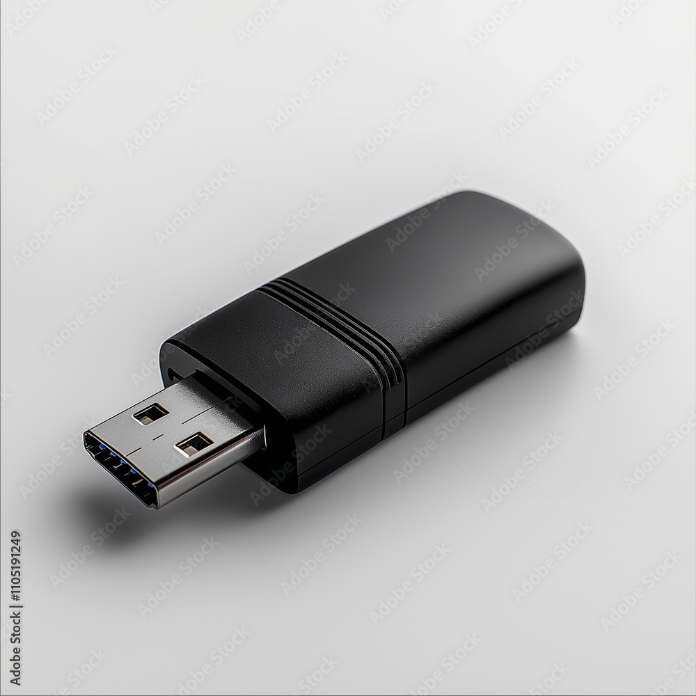 Close up of a USB flash memory isolated on white Close up of a USB flash memory isolated on white