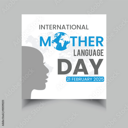 International Mother Language Day social media post template