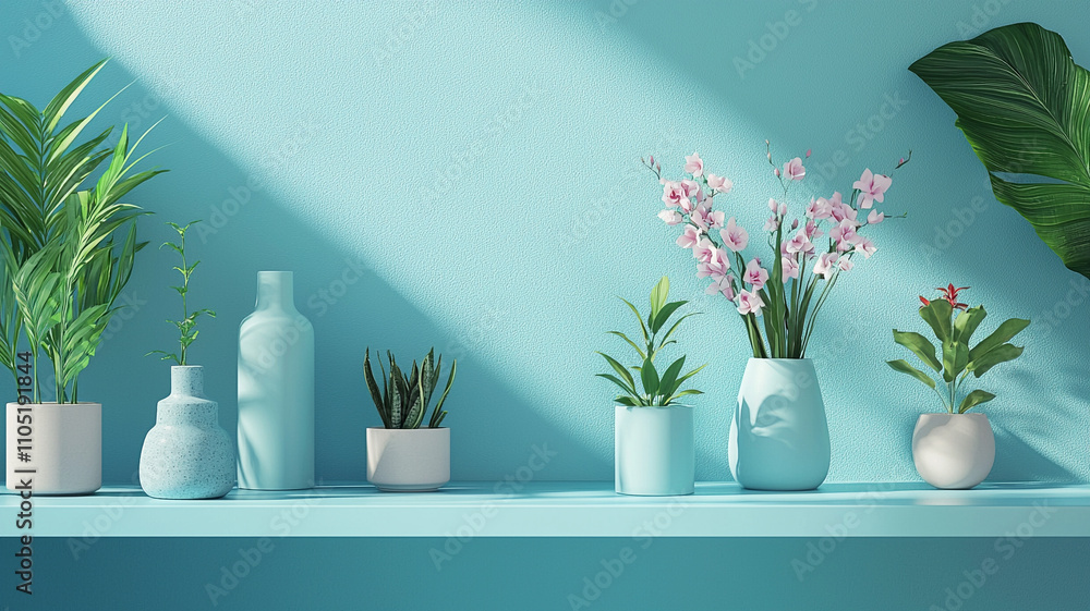 Ai generate elegant plant arrangement showcase indoor space visual art bright environment top-down view nature aesthetics Ai generate elegant plant arrangement showcase indoor space visual art bright environment top-down view nature aesthetics