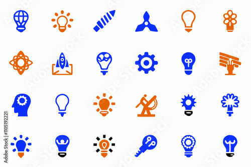 Ideas Icon Pack Vector art illustration