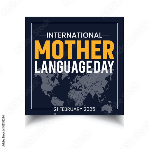International Mother Language Day social media post template
