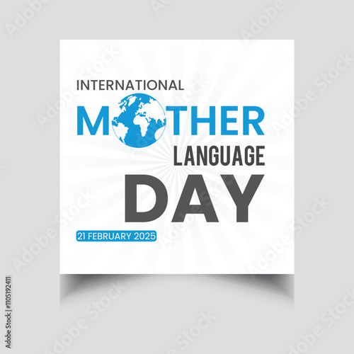 International Mother Language Day social media post template