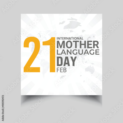 International Mother Language Day social media post template