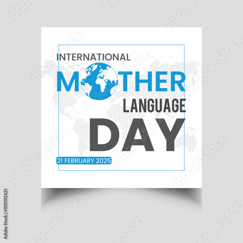 International Mother Language Day social media post template