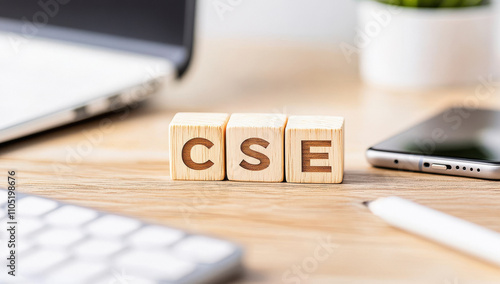 CSE words on wooden blocks
