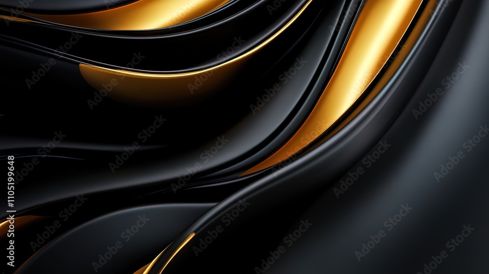 Abstract Black and Gold Swirls Abstract Black and Gold Swirls