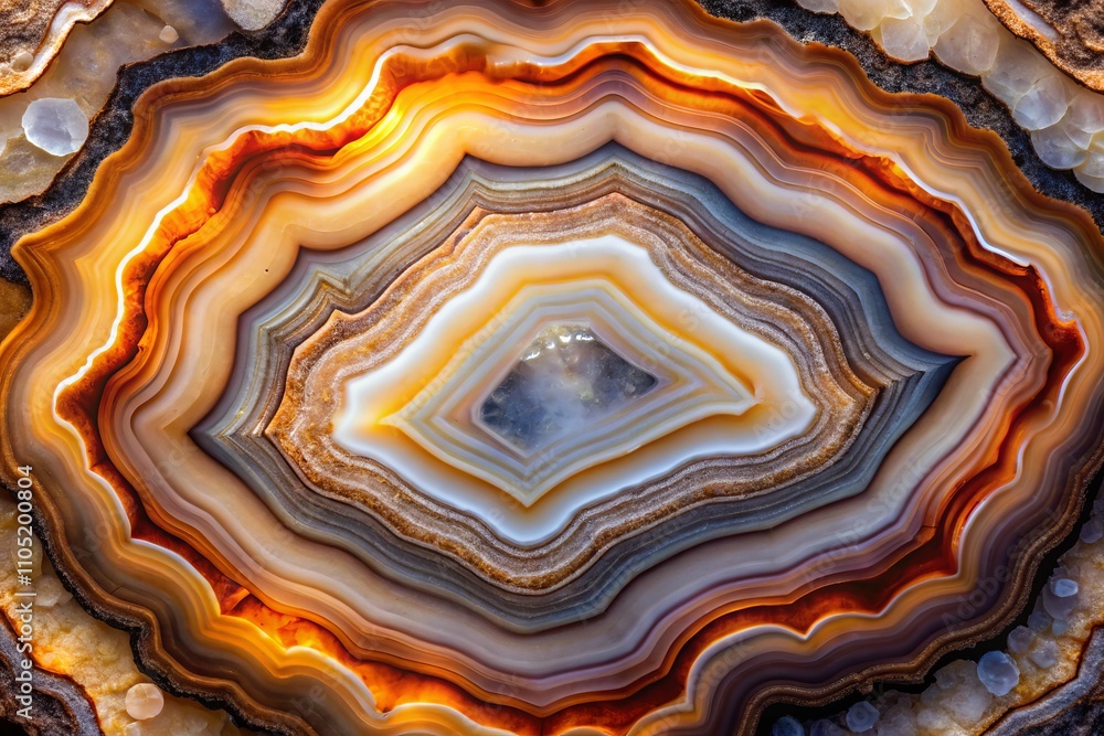 Stunning Banded Agate Crystal Cross Section with Natural Light Highlighting Translucent Gray Mineral Structure for Abstract Backgrounds and Macro Photography Stunning Banded Agate Crystal Cross Section with Natural Light Highlighting Translucent Gray Mineral Structure for Abstract Backgrounds and Macro Photography