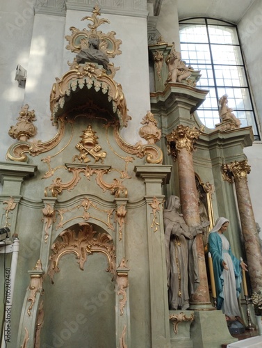 Church of the Immaculate Conception of the Most Holy Virgin Mary in Slonim, Belarus. The interiors of the church