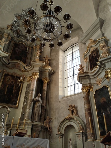 Obraz na płótnie Church of the Immaculate Conception of the Most Holy Virgin Mary in Slonim, Belarus. The interiors of the church w salonie