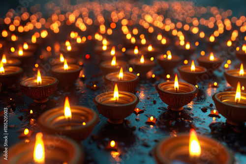 Wallpaper Mural Beautiful greeting card with bright holiday composition for happy and celebrate Diwali Torontodigital.ca