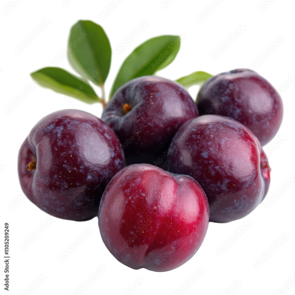 Juicy whole purple plum isolated on a transparent background Juicy whole purple plum isolated on a transparent background