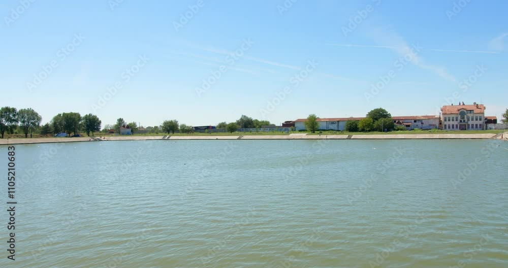 Calm afternoon at the serene lake with families and friends enjoying nature's beauty Calm afternoon at the serene lake with families and friends enjoying nature's beauty