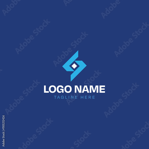 letter s logo with lightning combination in modern and bold style