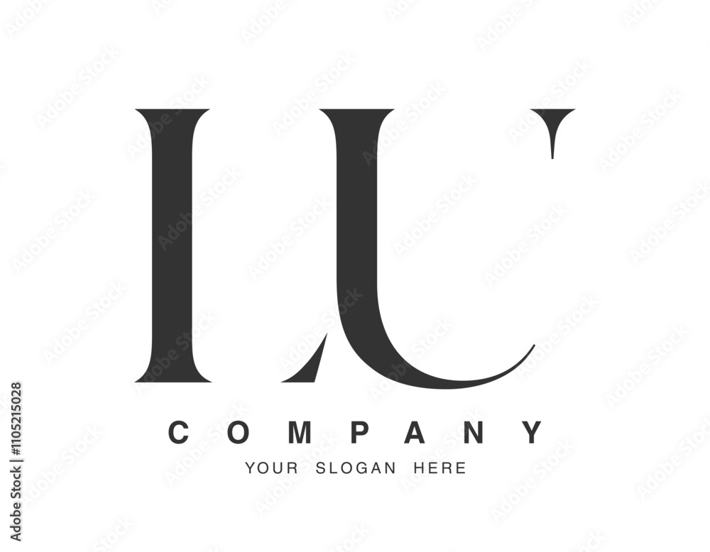 LU logo design. Initial letter l and u serif font style. Creative classic company name typography. Trendy logotype or identity. LU logo design. Initial letter l and u serif font style. Creative classic company name typography. Trendy logotype or identity.