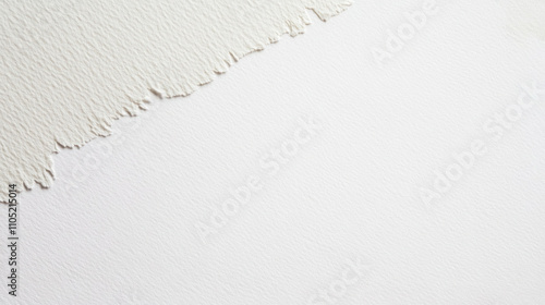 Empty white watercolor paper canvas texture ready for design AI generative photo