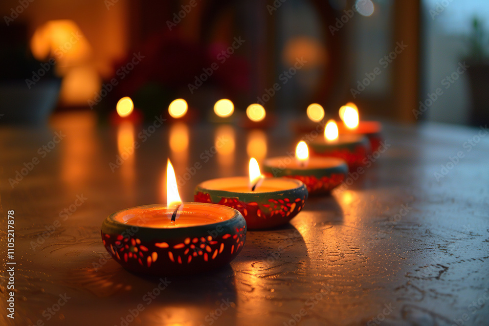 Beautiful greeting card with bright holiday composition for happy and celebrate Diwali Beautiful greeting card with bright holiday composition for happy and celebrate Diwali