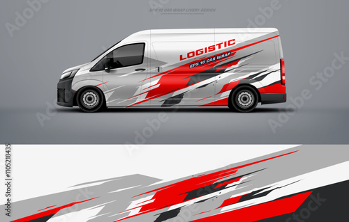 Sporty racing big van wrap car wrap livery design foe universal medium van vector eps ready print printable file.
